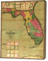 Map Of Florida (1829) - Gallery Wrap