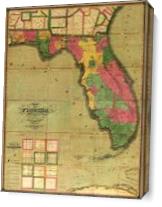 Map Of Florida (1829) - Gallery Wrap Plus