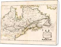 Map Of Canada (Nouvelle France) 1643 - Standard Wrap