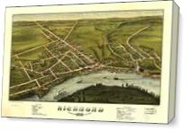 Aerial View Of Richmond, Maine (1878) As Canvas