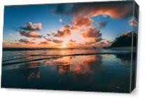 Sunset At The Beach As Canvas