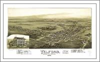 Aerial View Of Telford, Pennsylvania (1894) - No-Wrap