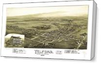 Aerial View Of Telford, Pennsylvania (1894) - Gallery Wrap Plus