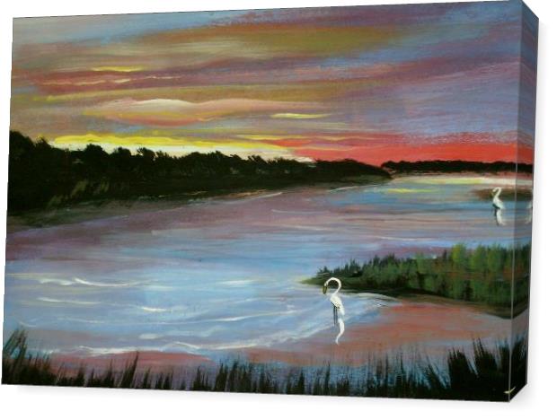 Sundown With Cranes Sundown With Cranes