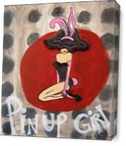Pin Up Girl As Canvas