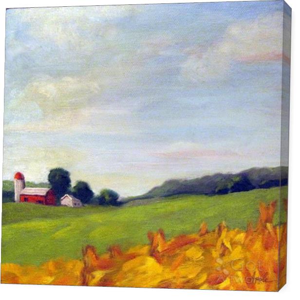 A Bit Of Country Farm Landscape Oil Painting