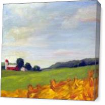 A Bit Of Country Farm Landscape Oil Painting - Gallery Wrap Plus