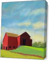 Red Barn - Contemporary Landscape As Canvas