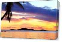 Colorful Caribbean Island Sunset Secret Harbor St Thomas Photograph By Roupen Baker - Gallery Wrap Plus