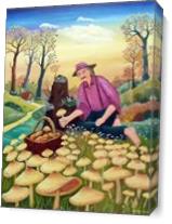 Harvesting Mushrooms As Canvas