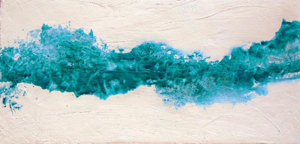 Large Fluid Abstract Painting INTO THE WAKE