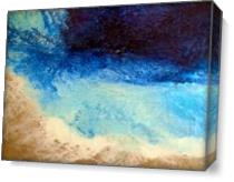 Large Textural Contemporary Abstract Beach Painting REVERIE - Gallery Wrap Plus