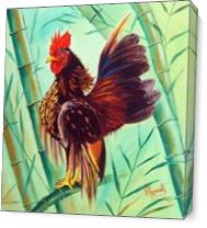 Crown Of The Serama Chicken As Canvas