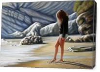 Girl On The Beach - Gallery Wrap