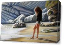 Girl On The Beach As Canvas