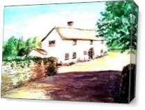 An English Country Cottage. As Canvas
