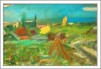 Sumptuous Globs Of Colour Outdoor Painting From Nature And Architecture (Lemba Cyprus, Plein Air Painting) - No-Wrap