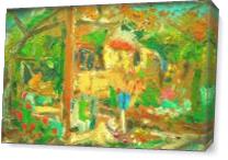 Complex Configuration Of Colour (Plein Air Painting, Blue Dolphin Studio, Lemba, Cyprus) As Canvas