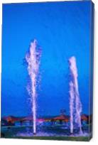 Splashes Of Fountain Water In A Fine Day - Gallery Wrap