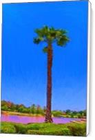 Palm Tree By The Lake - Standard Wrap