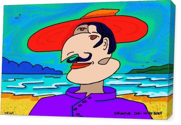 Salvador Dali On The Beach