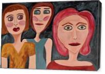 Three Women Looking - Gallery Wrap