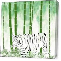 Tiger Bamboo As Canvas