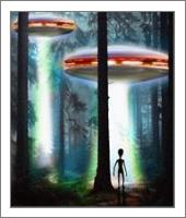 UFO Alien Forest - No-Wrap