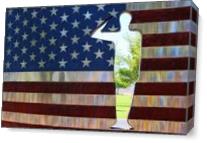 An American Salute As Canvas