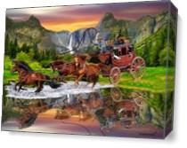 Wells Fargo Stagecoach As Canvas