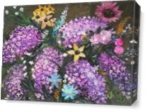 Lilac Bouquet As Canvas