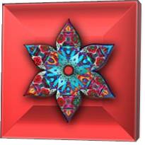 Coral Floating Star - Gallery Wrap
