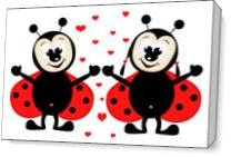 Ladybug In Love As Canvas