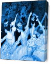 Ballet In Blue As Canvas