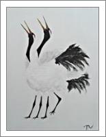Duet Of The Golden-Beaked Cranes - No-Wrap