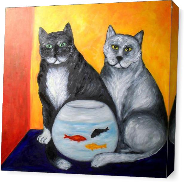 Gatos Con Pecera Gatos Con Pecera