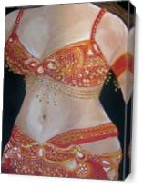 Belly Dancer In RED As Canvas
