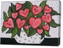 Heart Flowers - Gallery Wrap