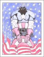 Captain America Holding Shield - No-Wrap