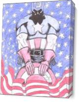 Captain America Holding Shield - Gallery Wrap Plus