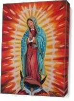 Our Lady Of Guadalupe As Canvas