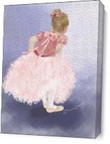 Child Ballerina Awaiting The Moment_by Susan Lipschutz As Canvas
