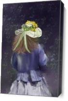 Girl In Blue_by Susan Lipschutz As Canvas