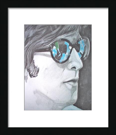 John Lennon In Colored Glass
