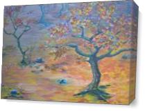 Orchard In Fall As Canvas