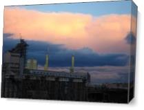 Industrial Sunset As Canvas