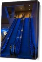 Blue Eskalator As Canvas