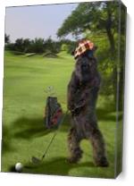 Golfing Terrier As Canvas