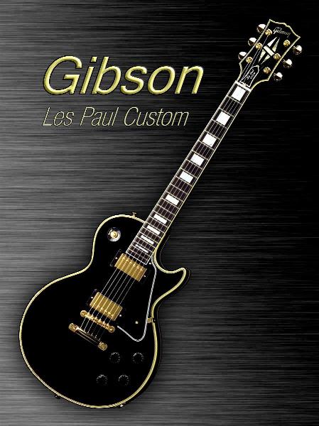 Black Gibson Les Paul Custom