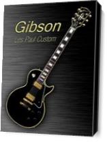Black Gibson Les Paul Custom As Canvas